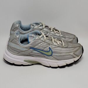 Nike Womens Gray White Initiator 394053-001 Lace Up Mid Athletic Shoes Size 8.5